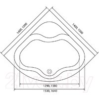 Ванна Lauter Majestica 140x140 21040140 (с ножками) - Превью изображения №13 — Интернет-магазин Time-Shop