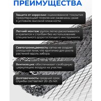 Строительная сетка Белзабор Оцинкованная, 1.6 мм, ячейка 50x50 мм, 1.5х10 м - Превью изображения №3 — Интернет-магазин Time-Shop