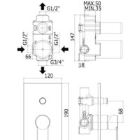 Смеситель Paffoni Tango TA015CR/M - Превью изображения №2 — Интернет-магазин Time-Shop