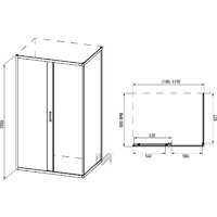 Душевой уголок IVA E4SB129T - Превью изображения №3 — Интернет-магазин Time-Shop