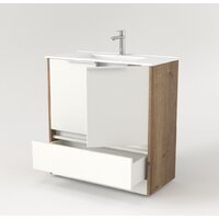  Дабер Тумба под умывальник 017 Тобага/Эридан/Артвин 60 Т17.6Т.0.21Б (дуб галифакс/белый/ручка белая) - Превью изображения №3 — Интернет-магазин Time-Shop