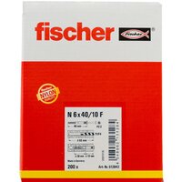 Дюбель-гвоздь Fischer N 6 x 40/10 F 513843 (200 шт) - Превью изображения №3 — Интернет-магазин Time-Shop