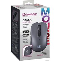Мышь Defender Gassa MM-105 (серый) - Превью изображения №5 — Интернет-магазин Time-Shop