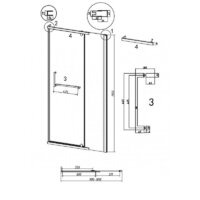 Душевая дверь Grossman Pragma 100x195 100.K33.03.100.32.00 (золото сатин/стекло прозрачное) - Превью изображения №8 — Интернет-магазин Time-Shop