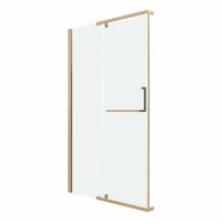Душевая дверь Grossman Pragma 100x195 100.K33.03.100.32.00 (золото сатин/стекло прозрачное) - Превью изображения №2 — Интернет-магазин Time-Shop