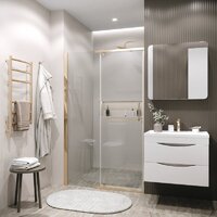 Душевая дверь Grossman Pragma 100x195 100.K33.03.100.32.00 (золото сатин/стекло прозрачное) - Превью изображения №5 — Интернет-магазин Time-Shop