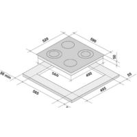 Варочная панель Krona Leggiero 60 BL - Превью изображения №3 — Интернет-магазин Time-Shop