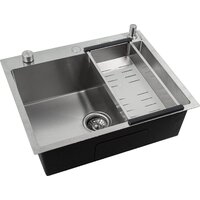 Кухонная мойка Futur FK 6050 Eco Embossing Pop-up Board plus (Satin) - Превью изображения №3 — Интернет-магазин Time-Shop