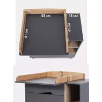 Детский комод Rant Lago Pro 800/4 (moon grey) - Превью изображения №5 — Интернет-магазин Time-Shop