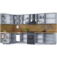 Готовая кухня Интерлиния Мила Шато 1.7x3.5 левая (пепел/пепел/опал светлый) - Превью изображения №2 — Интернет-магазин Time-Shop