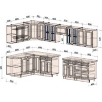 Готовая кухня Интерлиния Мила Шато 1.7x3.5 левая (пепел/пепел/опал светлый) - Превью изображения №5 — Интернет-магазин Time-Shop