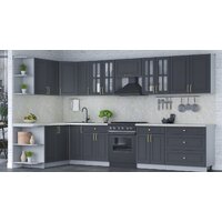 Готовая кухня Интерлиния Мила Шато 1.7x3.5 левая (пепел/пепел/опал светлый) - Превью изображения №4 — Интернет-магазин Time-Shop