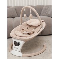 Шезлонг Amarobaby Teddy Swing AB24-22TED/03 (бежевый) - Превью изображения №4 — Интернет-магазин Time-Shop