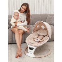 Шезлонг Amarobaby Teddy Swing AB24-22TED/03 (бежевый) - Превью изображения №7 — Интернет-магазин Time-Shop
