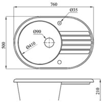 Кухонная мойка БелЭворс Rondo L + смеситель W74004-2 + дозатор L405F (черный) - Превью изображения №9 — Интернет-магазин Time-Shop