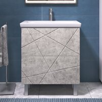  Vigo Тумба под умывальник Geometry 700-0-2 Фостер (бетон) - Превью изображения №2 — Интернет-магазин Time-Shop