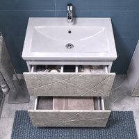  Vigo Тумба под умывальник Geometry 700-0-2 Фостер (бетон) - Превью изображения №5 — Интернет-магазин Time-Shop