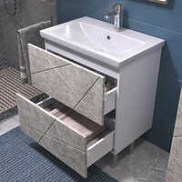  Vigo Тумба под умывальник Geometry 700-0-2 Фостер (бетон) - Превью изображения №3 — Интернет-магазин Time-Shop
