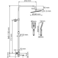 Душевая система  Wasserkraft A199.259.201.BG Thermo - Превью изображения №3 — Интернет-магазин Time-Shop