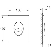 Панель смыва Grohe Skate Air 38505SH0 (альпин-белый) - Превью изображения №3 — Интернет-магазин Time-Shop