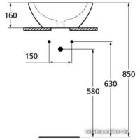 Умывальник Ideal Standard Strada K078301 42.5x42.5 - Превью изображения №4 — Интернет-магазин Time-Shop