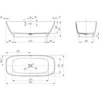 Ванна Abber Stein AS9632 (белый матовый) - Превью изображения №9 — Интернет-магазин Time-Shop
