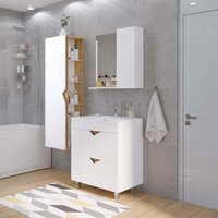  Doratiz Тумба под умывальник Doratiz Фьорд 70 9908.186 (дуб бунратти/белый) - Превью изображения №11 — Интернет-магазин Time-Shop