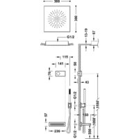 Душевая система  Tres Shower Technology 09288315Nm - Превью изображения №2 — Интернет-магазин Time-Shop
