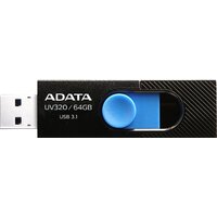 ADATA UV320 64GB (черный/голубой)