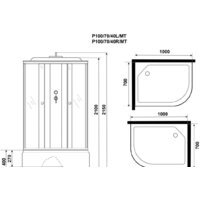 Душевая кабина Niagara Promo P100/70/40R/MT 100x70x215 - Превью изображения №3 — Интернет-магазин Time-Shop