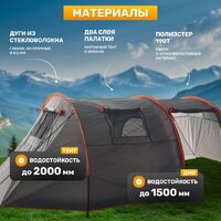 Кемпинговая палатка Sundays ZC-TT015 (темно-серый/оранжевый) - Превью изображения №2 — Интернет-магазин Time-Shop