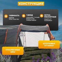 Кемпинговая палатка Sundays ZC-TT015 (темно-серый/оранжевый) - Превью изображения №3 — Интернет-магазин Time-Shop