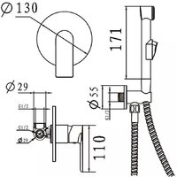 Гигиенический душ Golden Fox Broads 10012-FOX - Превью изображения №2 — Интернет-магазин Time-Shop