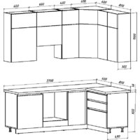 Готовая кухня ВерсоМебель Эко Премиум 1.4x2.2 правая (кашемир/ст. дуб вотан) - Превью изображения №8 — Интернет-магазин Time-Shop