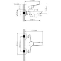Смеситель Econoce D35-A 570 EC0573BL (черный) - Превью изображения №2 — Интернет-магазин Time-Shop