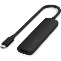 Док-станция Satechi 7-in-1 USB-C Slim Multiport Adapter with Ethernet ST-P7SK (черный) - Превью изображения №2 — Интернет-магазин Time-Shop