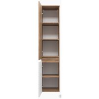  Brevita Шкаф-пенал Dakota 35 DAK-050350-19/01Л (белый/темное дерево) - Превью изображения №6 — Интернет-магазин Time-Shop