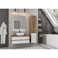  Brevita Шкаф-пенал Dakota 35 DAK-050350-19/01Л (белый/темное дерево) - Превью изображения №10 — Интернет-магазин Time-Shop