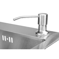 Кухонная мойка Saniteco 6045 + Spike F9S07011 (сатин, с сифоном, дозатором и коландером) - Превью изображения №9 — Интернет-магазин Time-Shop