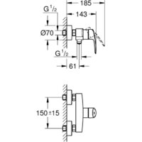 Смеситель Grohe Eurosmart 33555003 - Превью изображения №4 — Интернет-магазин Time-Shop