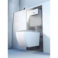 Унитаз подвесной Roxen Cube Bidet One Rimless 6 в 1 StounFix Dual Fresh 506235 (кнопка: белый глянец) - Превью изображения №9 — Интернет-магазин Time-Shop