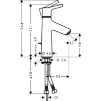 Смеситель Hansgrohe Talis S 72020000 - Превью изображения №2 — Интернет-магазин Time-Shop
