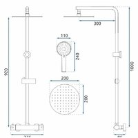 Душевая система  Rea Bliss Chrome REA-P8805 - Превью изображения №6 — Интернет-магазин Time-Shop