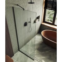 Душевая стенка MaybahGlass 195x79 MGD-700-6у (сатин стекло/черный) - Превью изображения №4 — Интернет-магазин Time-Shop