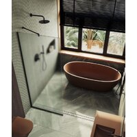 Душевая стенка MaybahGlass 195x79 MGD-700-6у (сатин стекло/черный) - Превью изображения №6 — Интернет-магазин Time-Shop