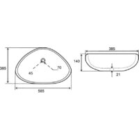 Умывальник Uptrend Diana TR4925 (белый глянцевый) - Превью изображения №4 — Интернет-магазин Time-Shop