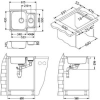 Кухонная мойка Alveus Line 50 1082437 - Превью изображения №3 — Интернет-магазин Time-Shop