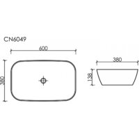Умывальник Ceramica Nova Element CN6049MDH (темный антрацит матовый) - Превью изображения №10 — Интернет-магазин Time-Shop