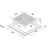 Варочная панель Krona Brillare 60 BL - Превью изображения №3 — Интернет-магазин Time-Shop