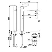 Смеситель KFA Malaga 452271200 - Превью изображения №2 — Интернет-магазин Time-Shop
